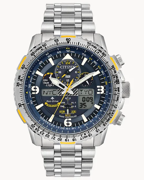 Promaster Skyhawk A T Blue Dial Super Titanium Bracelet JY8101 52L CITIZEN